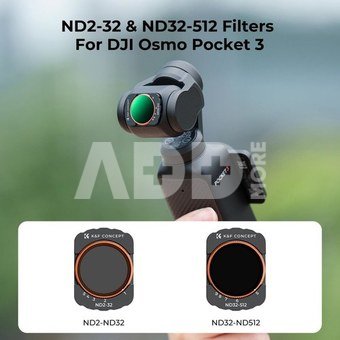 K&F Concept K&F VND Filters for DJI Osmo Pocket 3, Magnetic Variable ND2-32 + ND32-512 Neutral Density Filters 2