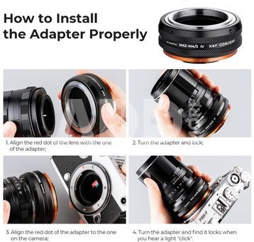 K&F Concept KF,M10126,HIGH PRECISION LENS ADAPTER,Anti reflection，M42-M4/3 IV PRO