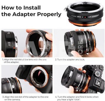 K&F Concept KF,M12106,HIGH PRECISION LENS ADAPTER,Anti reflection，EOS-NEX IV PRO