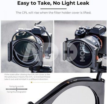 K&F High-End Square Bracket System, with built-in 95mm CPL, with 67/72/77/82mm adapter ring, Square