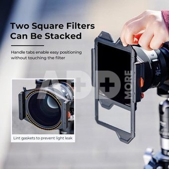 K&F High-End Square Bracket System, with built-in 95mm CPL, with 67/72/77/82mm adapter ring, Square