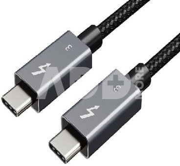 Kабели Thunderbolt 3, USB-C - USB-C, 40Gbps, 100W, 20V/ 5A, 4K/ 60HZ, 1m