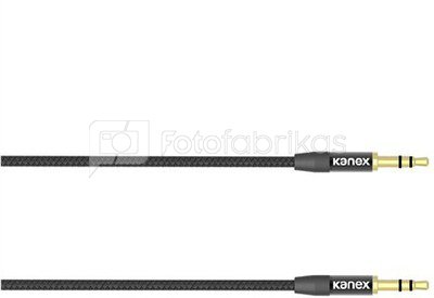 Kanex Stereo Aux 3.5mm Braided Audio Cable 6 ft/2 m - Black