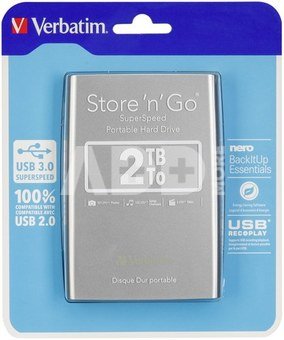 Verbatim Store n Go 2,5 2TB USB 3.0 silver