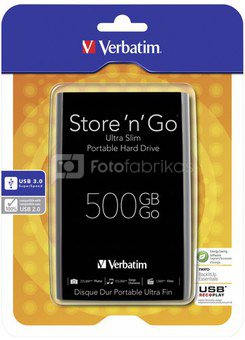 Verbatim Store 'n' Go Portable 500GB Slimline schwarz