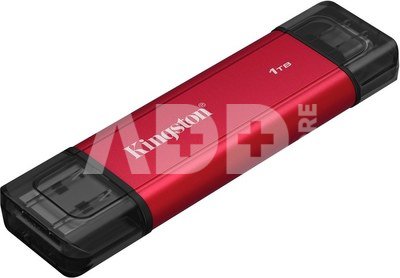 Kingston Dual Portable Solid-State Drive, USB Type-A and Type-C | 1000 GB | Solid-state drive interface USB 3.2 Gen 2 | Read speed 1050 MB/s | Write speed 950 MB/s