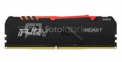 Kingston Fury Beast RGB 16 GB, DDR4, 3600 MHz, PC/server, Registered No, ECC No