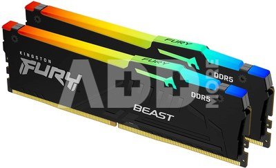 Kingston Fury Beast RGB 16 Kit (8GBx2) GB, DDR5, 5600 MHz, PC/server, Registered No, ECC No, 2x8 GB