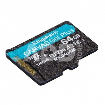 Kingston Memory card microSD 64GB Canvas Go! Plus 200MB/s A2 U3 V30