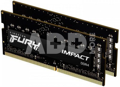 Kingston Memory DDR4 Fury Impact SODIMM 64GB(2*32GB)/3200 CL20