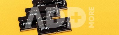 Kingston Memory DDR4 Fury Impact SODIMM 64GB(2*32GB)/3200 CL20