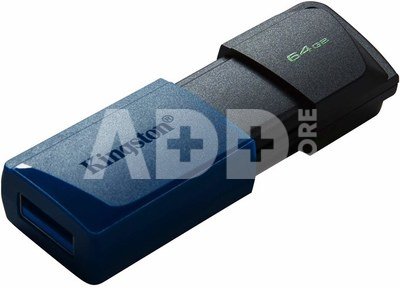 Kingston USB 3.2 Flash Drive DataTraveler Exodia M 64 GB, USB 3.2, Black/Blue