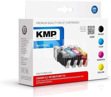 KMP C90V Promo Pack compatible with CLI-551 BK/C/M/Y