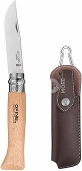 KNIFE OPINEL CLASSIC NR 8 STAINLES STEEL OLIVE WOOD GIFT BOX