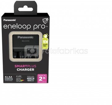 Charger Panasonic ENELOOP Pro K-KJ55HCD40E, 2 hours; +(4xAA)