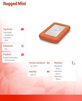 LaCie Rugged Mini 2,5 1TB USB 3.0