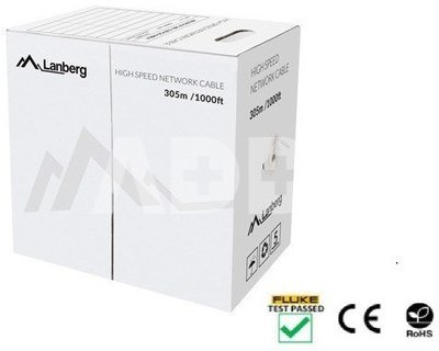 Lanberg Cable UTP Cat.5E CU 305 m wire FLUKE LCU5-12CU-0305-S grey