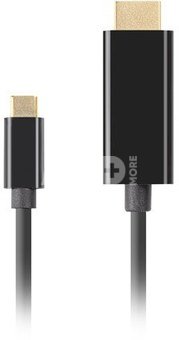Lanberg USB-C to HDMI Cable, 1 m 4K/60Hz, Black