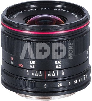 Laowa 7.5mm F2 MFT Lightweight Black
