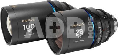 Laowa Proteus 2X Anamorphic 2 Lens Bundle Set C (28mm, 100mm) Blue (Meters) Arri PL (Default) + EF