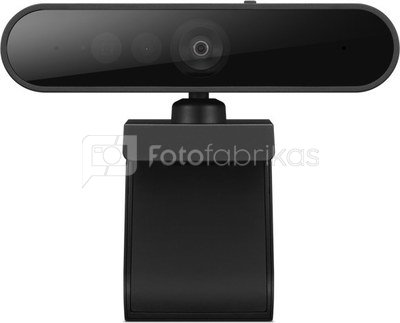 Lenovo Webcam 500 FHD Black, Pixel perfect high definition FHD 1080P video with 1/2.9 inch RGB sensor size. Effortless automatic login with facial recognition technology. Two integrated mics capture clear audio from every angle. Wide view 95 lense plus 360 pan/tilt controls. Premium quality internal slicing privacy shutter. Type C to A connections support any PC or notebook. Windows Hello 4. Extra long 1.8m replaceable cable.