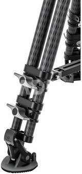 Leofoto LVC-253C+BV-15 Dual-Tube Video Tripod with Fluid Head Set