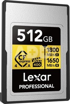 Lexar CFexpress 4.0 Pro Gold, VPG400/IP68, R1800/W1650/SW1000 (Type A) 512GB