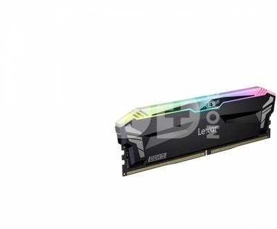 Lexar 2x16GB ARES Gaming UDIMM DDR5 7200 Memory with Black heatsink and RGB lighting Lexar