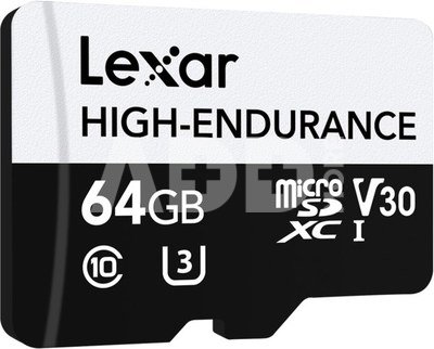 LEXAR HIGH-ENDURANCE MICROSDHC/MICROSDXC UHS-I R100/W45 64GB