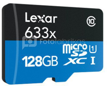 Lexar microSDXC 633x UHS-I 128GB with Adapter