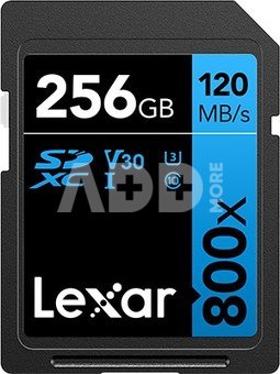 Lexar | Memory Card | Professional 800x PRO | 256 GB | SDXC | Flash memory class UHS-I
