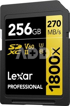 LEXAR PRO 1800X SDXC U3 (V60) UHS-II R270/W180 256GB