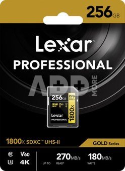 LEXAR PRO 1800X SDXC U3 (V60) UHS-II R270/W180 256GB