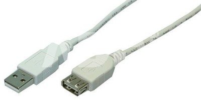 LogiLink USB2.0 extension cable A-A male-female grey 2m