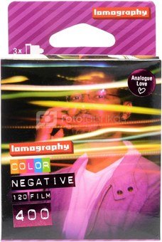 LOMOGRAPHY COLOR NEGATIVE 400 ISO 3 PCS 120 FILM