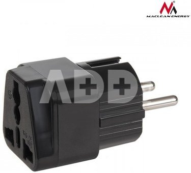 Maclean Adapter socket UK on EU plug universal Maclean MCE155 black