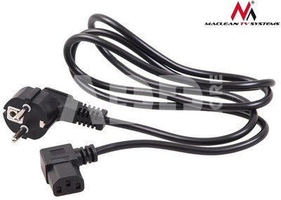 Maclean Power cable angled 3 pin plug 5M EU MCTV-804