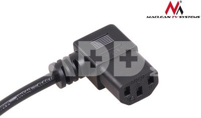 Maclean Power cable angled 3 pin plug 5M EU MCTV-804