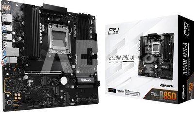 ASRock B850M PRO-A | Processor family AMD | Processor socket AM5 | DDR5 | Supported hard disk drive interfaces SATA, M.2 | Number of SATA connectors 4