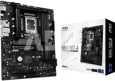 Mainboard|ASROCK|Intel B860 Express|LGA1851|ATX|Memory DDR5|Memory slots 4|1xHDMI|1xDisplayPort|1xAudio-In|1xAudio-Out|1xMicrophone|2xUSB 2.0|6xUSB 3.2|1xUSB-C|1xRJ45|B860PRO-A
