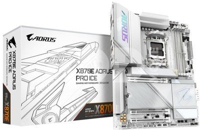 Mainboard|GIGABYTE|AMD X870E|SAM5|ATX|Memory DDR5|Memory slots 4|1xPCI-Express 3.0 4x|1xPCI-Express 4.0 4x |1xPCI-Express 5.0 16x|4xM.2|1xHDMI|2xUSB 2.0|7xUSB 3.2|2xUSB-C|1xOptical S/PDIF|1xRJ45|2xAudio port|X870EAORUSPROICE1.1