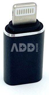 Maxlife adapter USB-C - Lightning, black