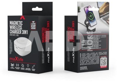 Maxlife wireless charger MXWC-06 15W 3in1, white