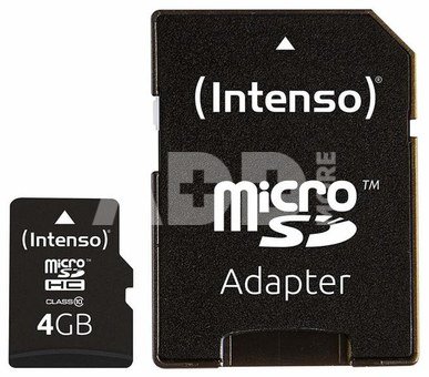 MEMORY MICRO SDHC 4GB C10/W/ADAPTER 3413450 INTENSO