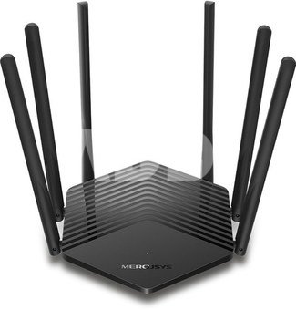 Mercusys Dual-Band Router MR50G 802.11ac, 600+1300 Mbit/s, 10/100/1000 Mbit/s, Ethernet LAN (RJ-45) ports 2, MU-MiMO Yes, Antenna type 6xFixed, Black