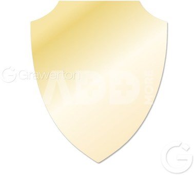 Metalinė plokštė skydo formos 561 glossy gold 108x143 | 813301