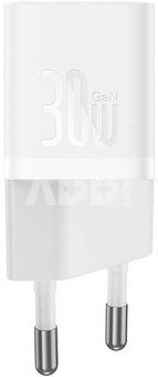 Mini wall charger Baseus GaN5 30W (white)