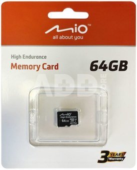 Mio High Endurance | 64 GB | MicroSD | Flash memory class UHS-I