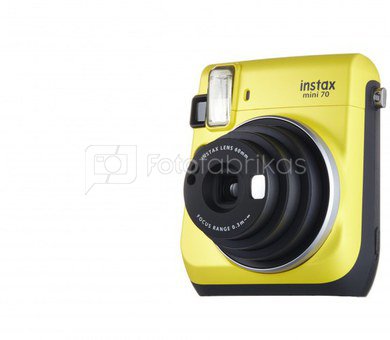 Fujifilm Instax Mini 70 (Geltonas) + 10 Fotoplokštelių