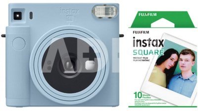 Momentinis fotoaparatas Fujifilm instax SQUARE SQ1 GLACIER BLUE+instax SQUARE glossy (10pl)